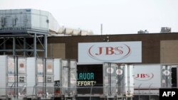 Une usine de conditionnement de viande JBS à Plainwell, au Michigan, le 2 juin 2021.