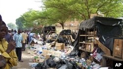 Une rue de Ouagadougou après le passage de soldats mécontents