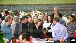 Funeral de Marcelo Arruda, un funcionario del Partido de los Trabajadores de Brasil, que fue asesinado, en Foz do Iguacu, Brasil, el 10 de julio del 2022.