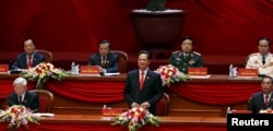 Vietnam's Prime Minister Nguyen Tan Dung (C, bottom) speaks during the opening ceremony of the 12th National Congress of Vietnam's Communist Party in Hanoi, Vietnam, Jan. 21, 2016.