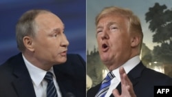 Le président russe Vladimir Poutine et le président américain Donald Trump
