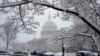 Le Capitole à Washington, lors d'une tempête de neige, le 21 mars 2018.