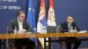 Predsednik Srbije i ministar policije na konferenciji za novinare posle sednice Saveta za nacionalnu bezbednost
