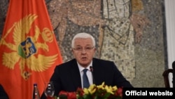 Premijer Crne Gore Duško Marković govori na konferenciji za novinare u Podgorici (Foto:gov.me)