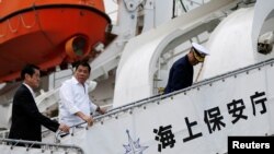 菲律賓總統杜特爾特2016年11月參觀日本海保廳艦船（路透社）