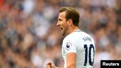 Le joueur de Tottenham, Harry Kane, à Londres, le 13 mai 2018.