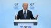 US President Joe Biden takes part in a press conference on the final day of the G7 summit at Cornwall Airport Newquay, near Newquay, Cornwall on June 13, 2021. (Photo by Brendan Smialowski / AFP)