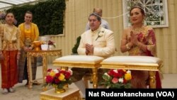 Examples of traditional Thai items by designer Thunyatorn Ng, who works to recreate Thai weddings in the U.S.