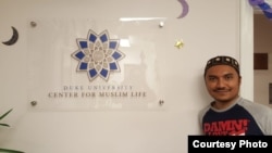 Rizki Harahap di Duke University Centre of Muslim Life (CML), Durham, North Carolina. (Foto courtesy: Rizki)