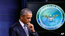Presiden Amerika Serikat Barack Obama di Pentagon, Washington DC (Foto: dok).
