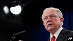 Jaksa Agung AS Jeff Sessions. 