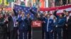 Times Square Rally Protests Trump Immigration Policies