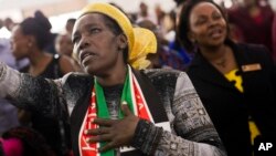 Service religieux dominical en présence d'Uhuru Kenyatta dans une église de Nairobi, le 6 août 2017.