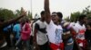 Des chiites lors d'une protestation contre la détention de leur chef El Zakzaky à Abuja, au Nigeria, le 4 avril 2018