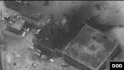 Un site d'al-Qaida à al-Jinah, en Syrie, après un bombardement, le 16 mars 2017. (Photo courtesy du Département de défense)