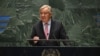 Sekretaris Jenderal PBB Antonio Guterres menyampaikan pidato selama "KTT Masa Depan" di sela-sela Sidang Umum di Markas Besar PBB di New York, Minggu 22 September 2024.