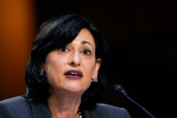FILE - Dr. Rochelle Walensky, director of the Centers for Disease Control and Prevention, testifies during a Senate hearing on Capitol Hill, March 18, 2021.