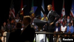 Le président Barack Obama parlant à la deuxième édition de YALI, le 3 aout 2015, à Washington
